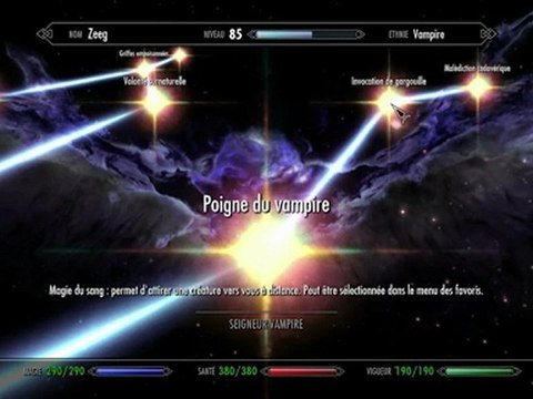 Vampire Arbre de talents - Skyrim Dawnguard