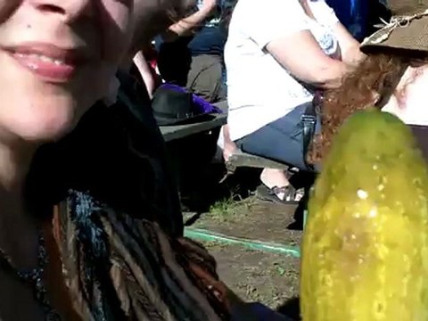 Sarah Eats A Pickle, Holly, Michigan