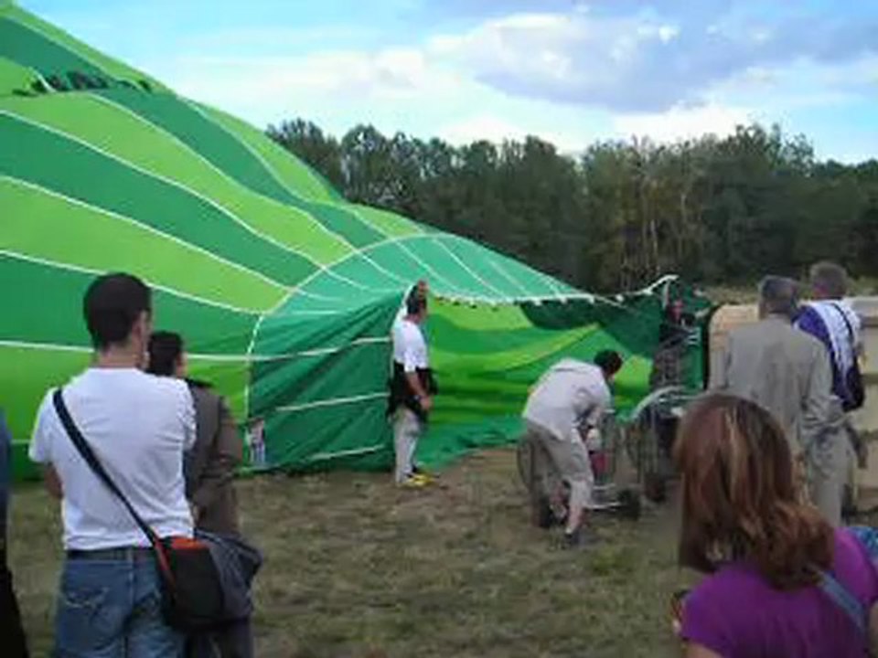 Gonflage de l'enveloppe