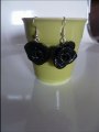 boucles d oreilles fimo , en rose,boucles d oreilles chic