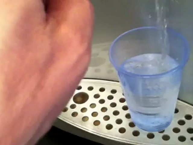 drinking cold water