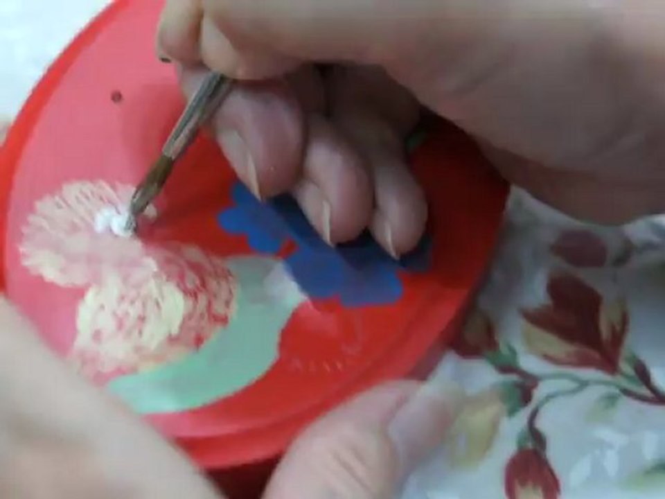 心型盒小鳥和花葉打底