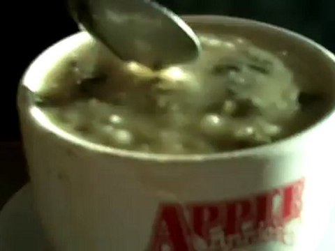 Cream Of Broccoli Soup - Terrance tries their cream of broccoli soup at Apple Annie's. Local Michigan restaurants.