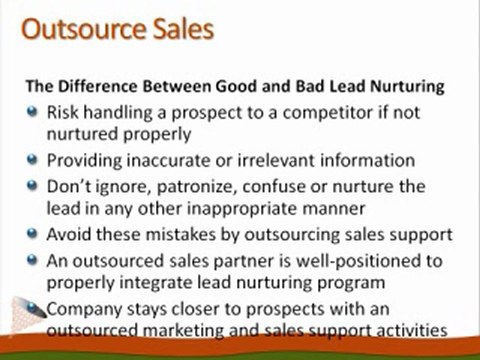 Outsource Sales: Why You Should Use an Integrated Lead Nurturing Approach