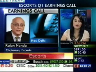 Rajiv Nanda Chairman Escorts announces Q1 Results