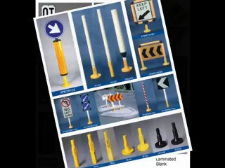 powder coated steel delineator posts