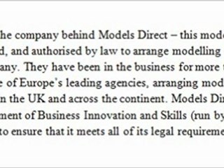 Models Direct – The agency thats different from the rest