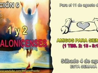 LECCIÓN 6 - SÁBADO 4 DE AGOSTO 2012- ESTA SEMANA