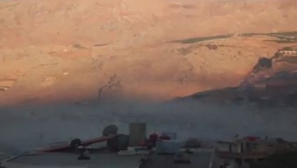 Syria فري برس الزبداني طيران حربي متزامن مع قصف عنيف 6-8-2012