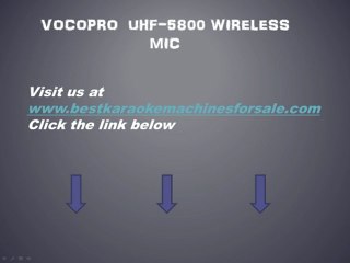 Vocopro UHF-5800 Wireless Mic Review - Check out the ...