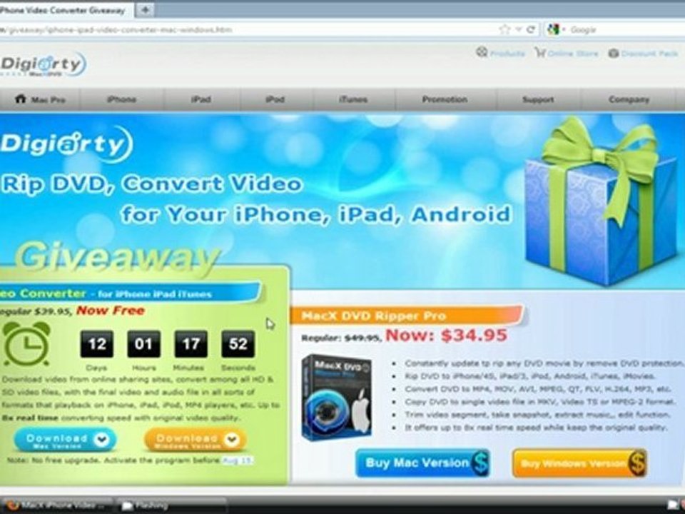 iPhone Video Converter Giveaway Offer(PC and Mac)