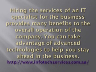Why Hire a Business IT Specialist