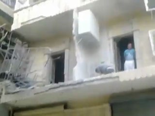 Syria فري برس  حلب آثار قصف على حي القاطرجي   7_8_2012 ج2