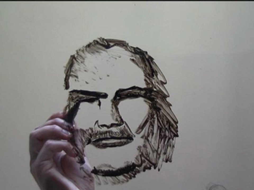 Portrait rapide d'IZ à l'encre