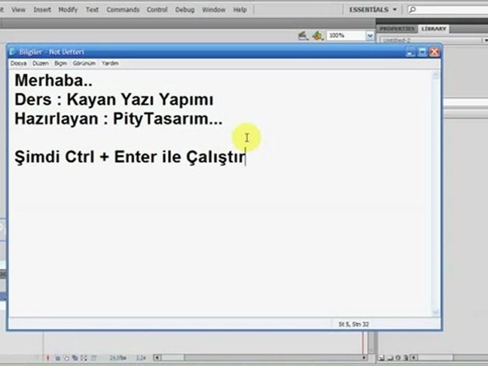 Flash Kayan Yazı Dersi - www.oyunlaricocuk.com