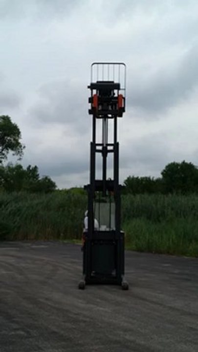 For Sale: 2008 Toyota 7BRU18 Live Operational Reach Forklift Truck Stand-on 3500 Lbs