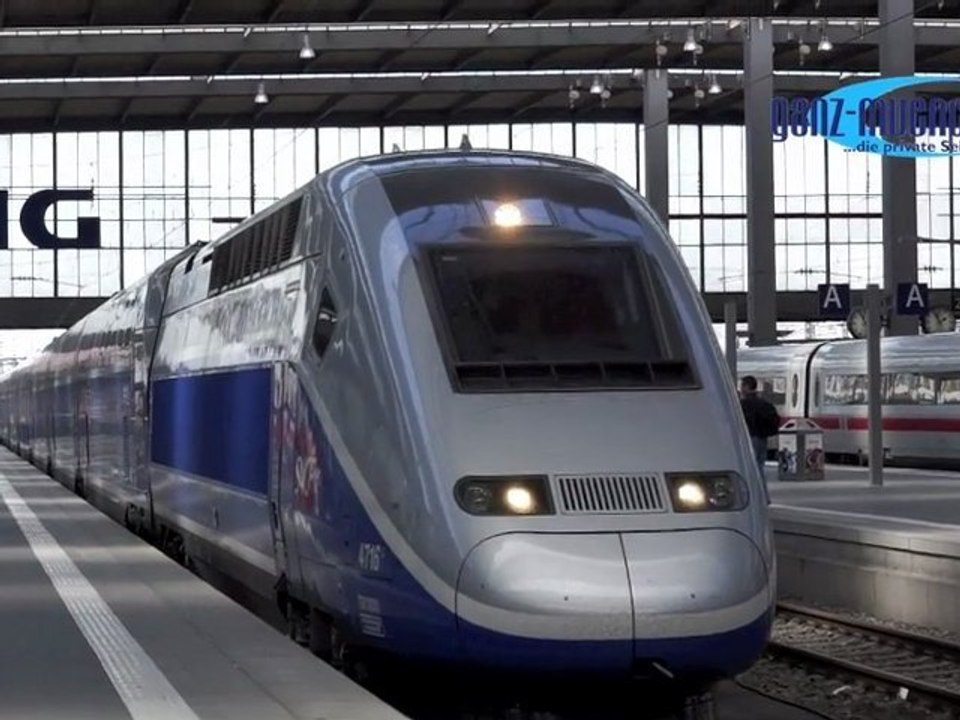 Doppelstock TGV Euroduplex - erste Ankunft in München am 07.08.2012