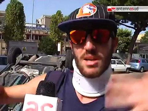 TG 07.08.12 Bari: auto si ribalta in via Giulio Petroni, 3 feriti