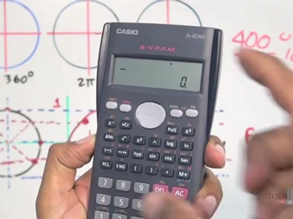 Modo DEG/RAD/GRAD de una calculadora cientifica
