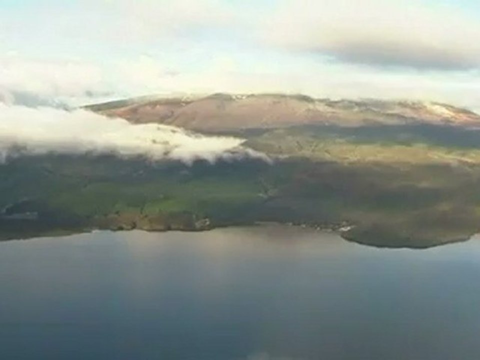 Steam spews from erupting volcano