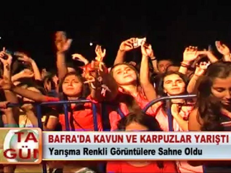 BAFRA’DA KAVUN VE KARPUZLAR YARIŞTI
