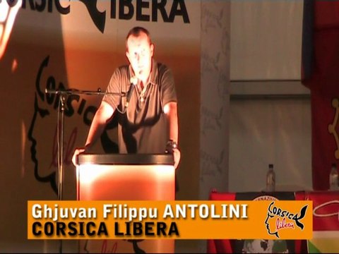 Ghjurnate 2012 - Discours de Ghjuvan Filippu Antolini - CORSICA LIBERA