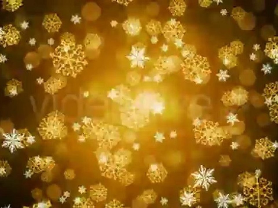 Golden Snow Flakes - Loopable Background