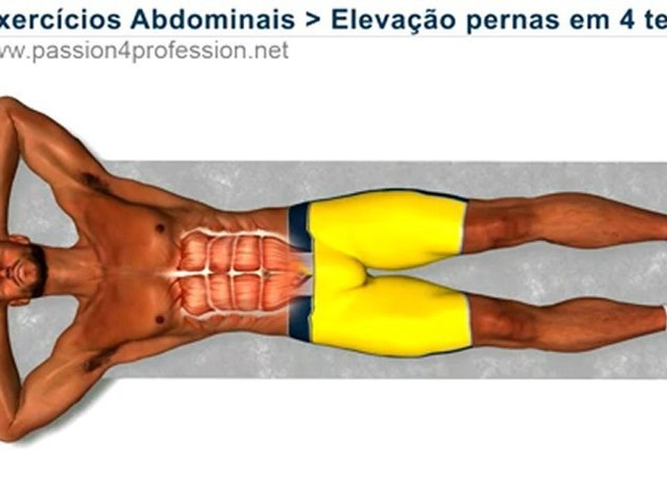 Abdominais inferiores, Elevação pernas
