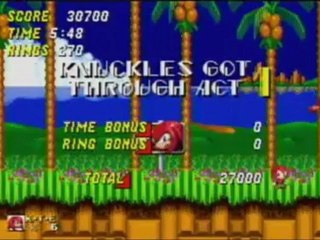Knuckles in Sonic 2 full game (Emerald Hill Act 1)