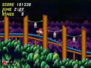 Knuckles in Sonic 2 full game (Mystic Cave Act 1)
