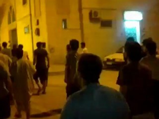 Syria فري برس حلب-القاطرجي__مظاهرة صباحية رغم القصف 8-8-2012 ج1