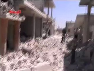 Syria فري برس حمص  تلبيسة القنابل التي تسقط على المدينة والدمار الذي تخلفه  6 8 2012