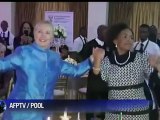 Hillary Clinton boogies down in South Africa