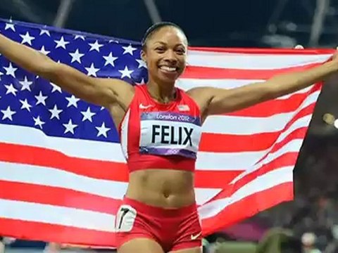 USA's Allyson Felix Wins Gold in 200m