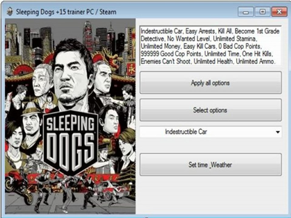Sleeping Dogs PC/Steam trainer V1.0+15