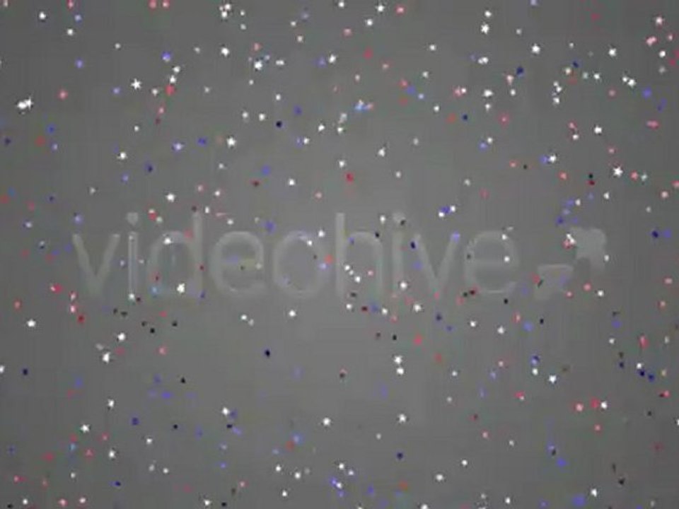 Red White Blue Stars Confetti Falling Overlay - Loopable Background