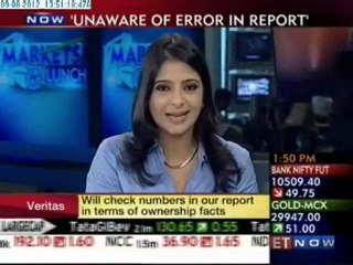 Veritas clarifies on Report