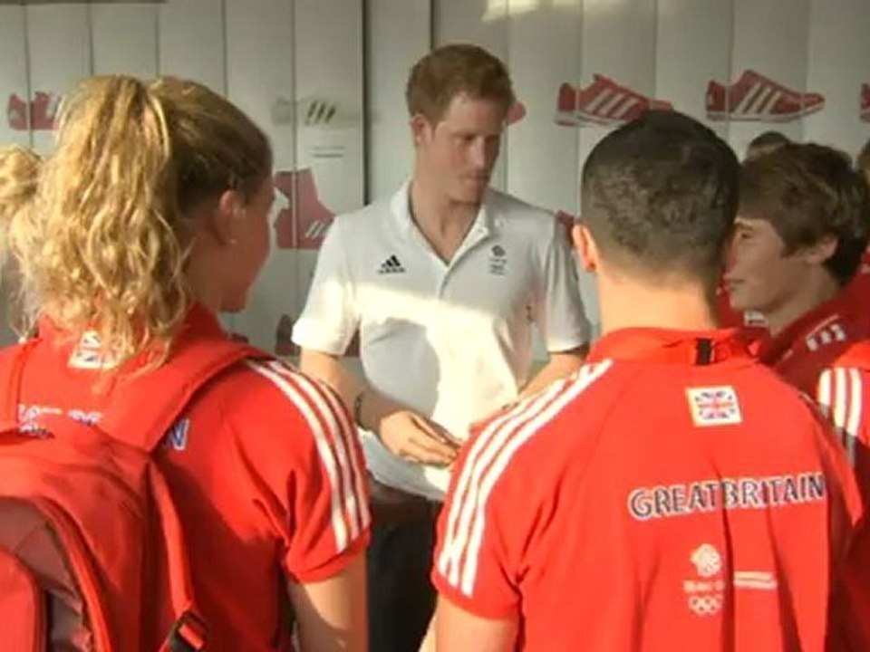 Harry and Kate visit British athletes at Team GB house