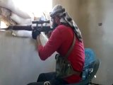 Syria فري برس ادلب   جانب  من  معارك كتيبة فجر الاسلام في كفرنبل      عملية قنص  لاحدى جنود الاسد   9    8   2012
