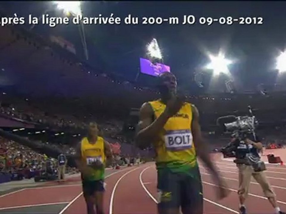 JO2012 - Après la ligne d'arrivée du 200 m