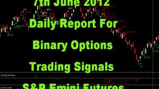 7th June Daily Report S&P 500 Emini Futures Trading Free Binary Options Alerts