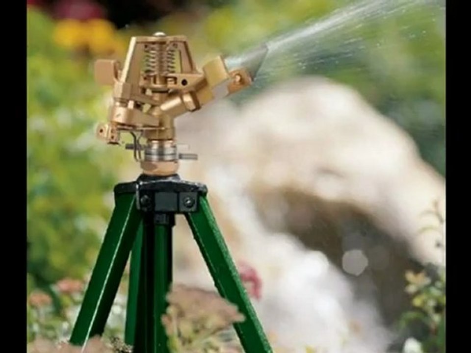 Orbit lawn sprinklers-Orbit Lawn Watering Impact Sprinkler on Tripod Base