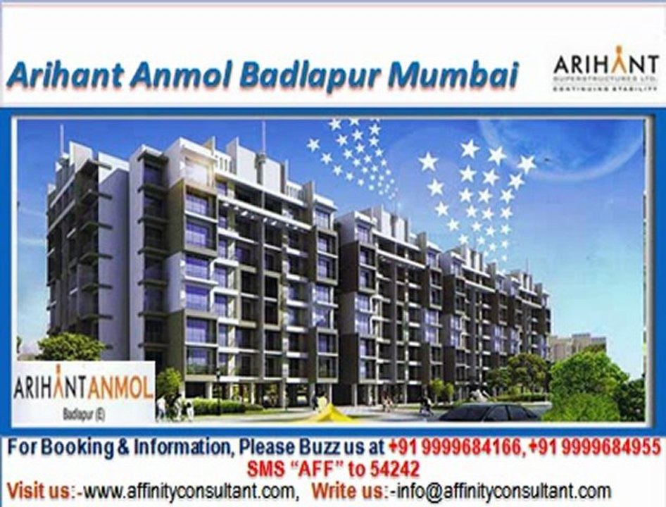 Arihant Anmol New residential project Badlapur Mumbai @09999684166