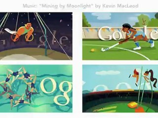 London 2012 Rhythmic Gymnastics google doodle