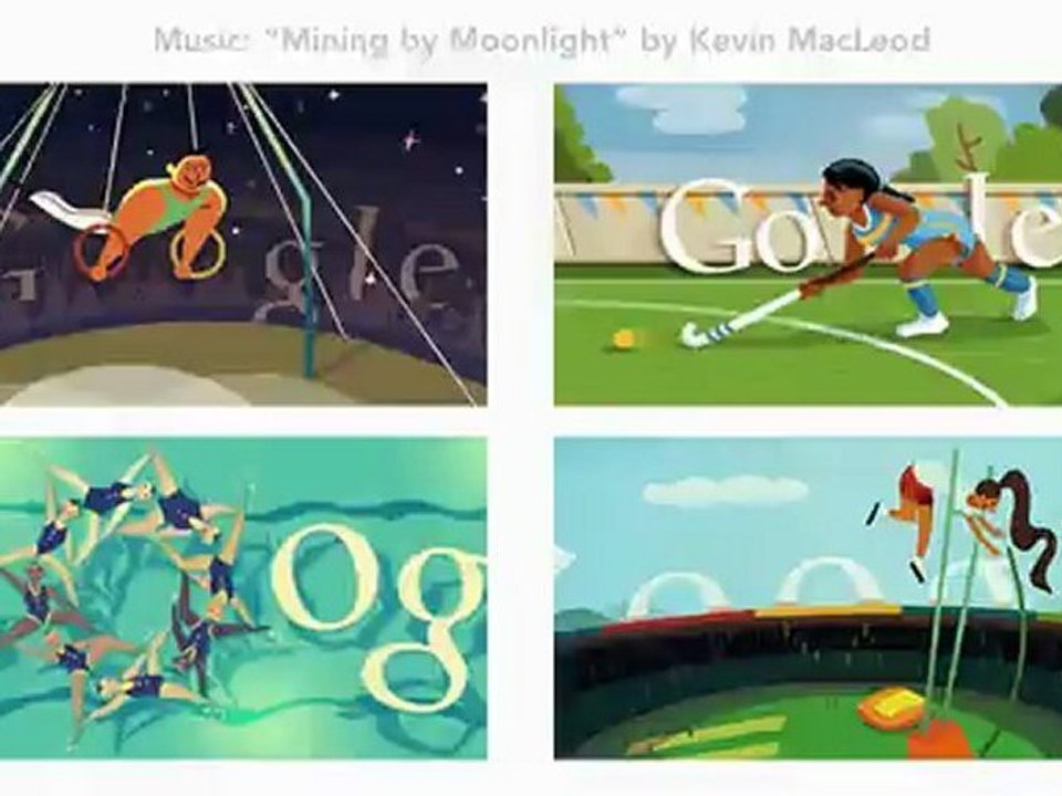 London 2012 Rhythmic Gymnastics google doodle