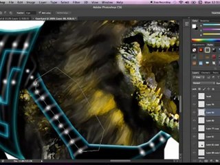Sinister Walking - The Guardian's Belt - Time Lapse Production artwork for illustrated novel