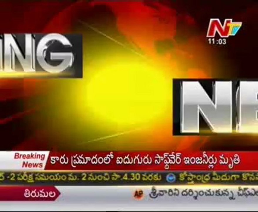 Road accident in America-five Telugu men died