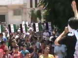Syria فري برس  حماه المحتلة مظاهرة طريق حلب القديم _سلحونا بمضادات الطيران_ 10.8.2012