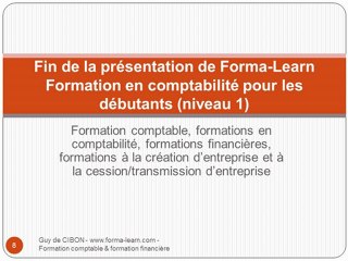 Formation en comptabilité pour lesdébutants - plan de la formation - www.forma-learn.com