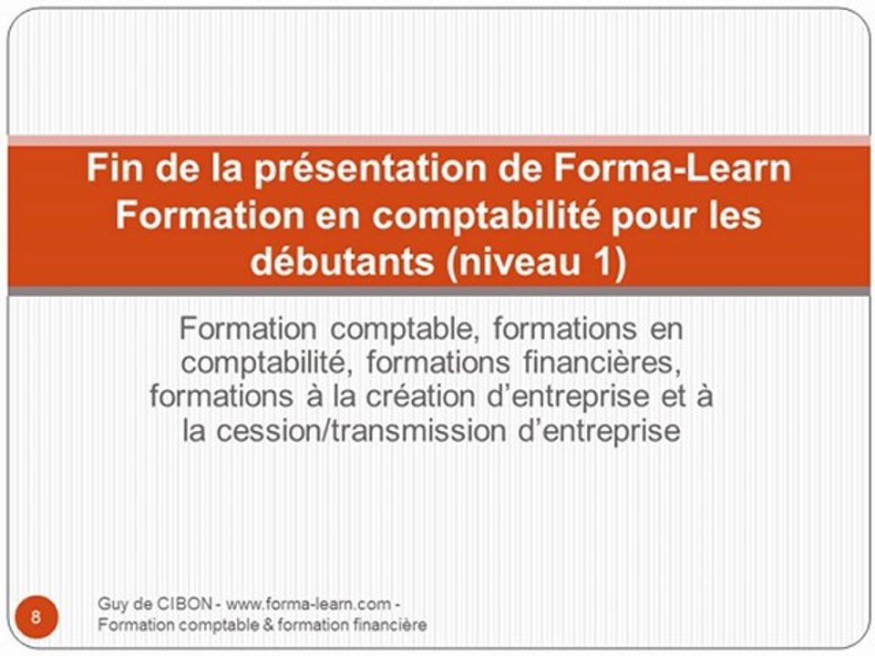Formation en comptabilité pour lesdébutants - plan de la formation - www.forma-learn.com